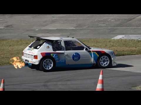 Peugeot 205 T16 Evo 2 (with HUGE BACKFIRES!) driven by Bruno Saby (Linas-Montlhéry 2016)