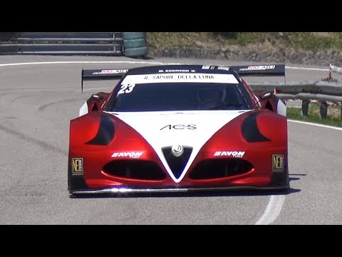 EXTREME SWAP Alfa Romeo 4C w/ Formula 3000 V8 Engine - Test at Verzegnis Hillclimb 2017!
