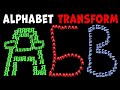 Russian Alphabet Lore Snakes transform Letters АБВ
