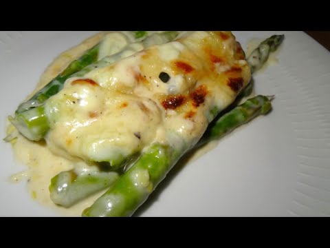 Asperges gratinées à la béchamel crémeuse & fromage fondu - Recette # 161