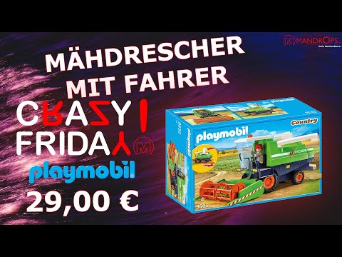 PLAYMOBIL 9532 Mähdrescher mit Fahrer | Crazy Friday | Mandrops AG #mandrops #markenstore #playmobil