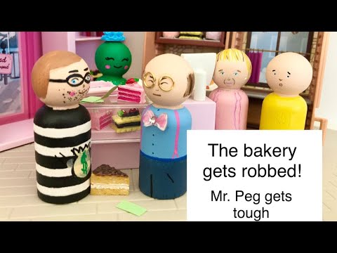 Mr. Peg Gets Tough, The Bakery gets Robbed #pegsellentadventures #copsandrobbers #makemelaugh
