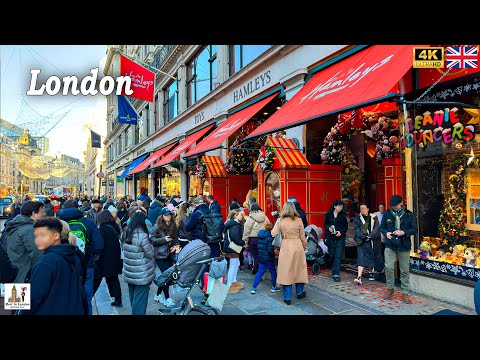 London's Vibrant Streets 2026 Walking Tour | First Walk of 2026 in London Shopping Districts 4K