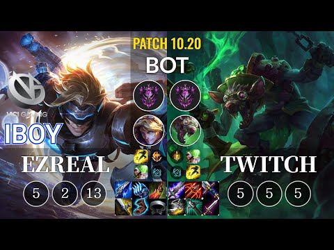 VG iBoy Ezreal vs Twitch Bot - KR Patch 10.20