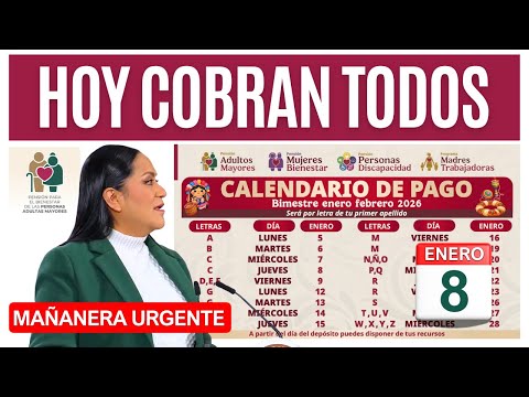 Ya Cayó Pago y Calendario 7 de Enero Pensión Adultos Mayores Mañanera Urgente 💥