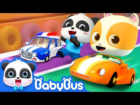 Police Car and Toy Car Race 🚓🚗 | Monster Truck | Nursery Rhymes | Kids Songs | BabyBus