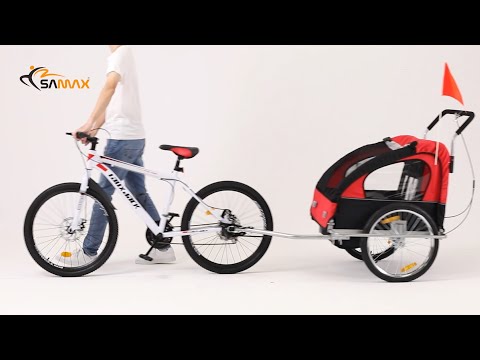 SAMAX Fahrradanhänger 2in1 Jogger - Silver Frame