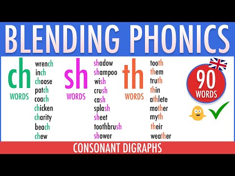 , title : 'Blending Phonics - ch, sh, th Sounds Used In Daily Conversation - Consonant Digraphs - Letter Sounds'