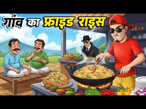 गाँव का फ्राइड राइस | GAON KA FRIED RICE | HINDI KAHANIYA | CARTOON STORY | HINDI STORIES | KAHANI