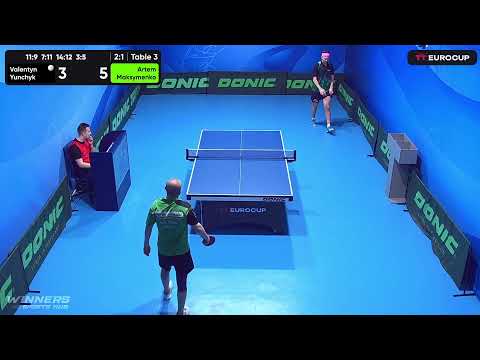 17:10 Valentyn Yunchyk 3-1 Artem Maksymenko 07.05.2023 TT Euro.Cup Ukraine Master. Table 3