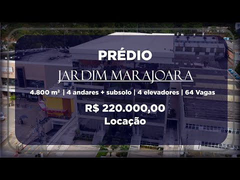 Prédio comercial | Alto padrão | 4.800m² | 4 andares | 4 elevad. | 64 vagas | Locação R$ 220.000,00