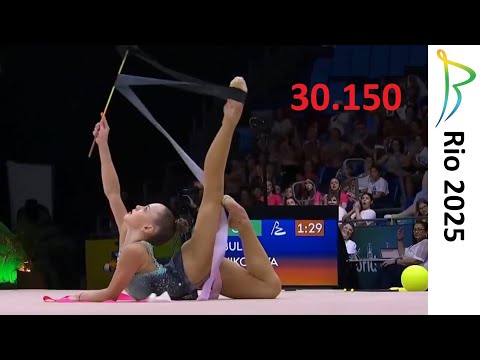 Stiliana Nikolova Ribbon All Around Final (30.150) 2025 Rio Rhythmic Gymnastics World Championships