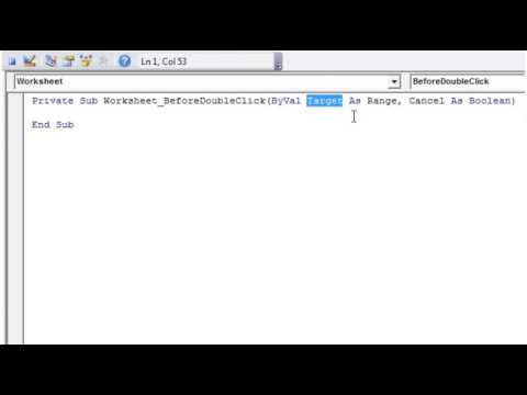 Excel 2010 VBA Tutorial 36   Events   Double Click