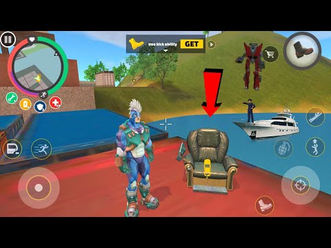 Rope Hero: Vice Town (Secret Location of Car Ball) Containers Car Ball - Android Gameplay HD