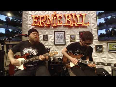 Ernie Ball: Ryan 'Fluff' Bruce and Josh Wildhorn of Dragged Under Perform Live at NAMM 2020