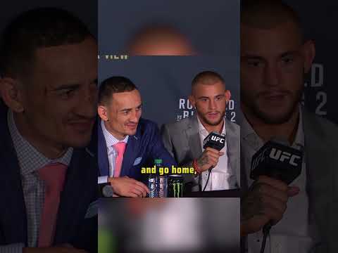 Max Holloway congratulates Dustin Poirier on his first child ❤️ #ufc318