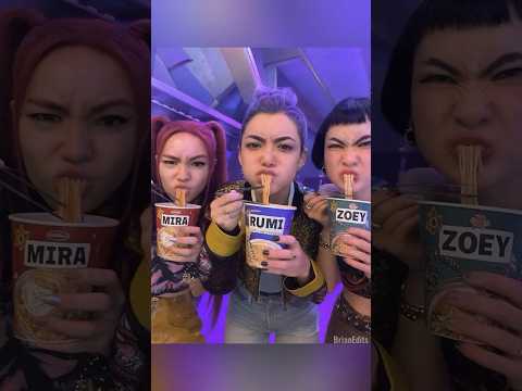 Huntrix loves eating ramen, KPop Demon Hunters #kpopdemonhunters #netflix #huntrix