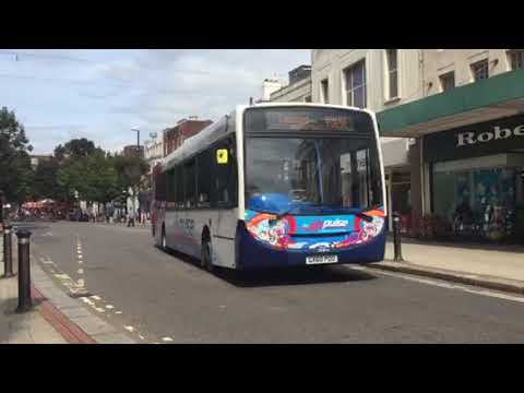 Stagecoach bus route pulse departing south street bus stop and stagecoach bus route pulse departing