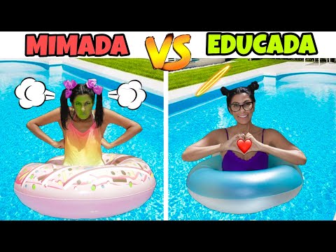 MIMADA VS EDUCADA NA PISCINA |l