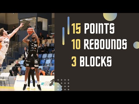 Juwan Gray Double-Double (15 PTS & 10 REB) Full Highlights | Koping Stars vs. Umea