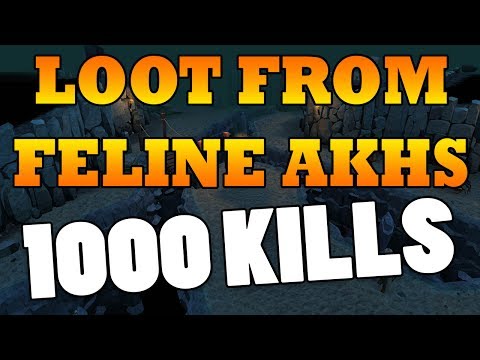 Runescape 2017 | Loot From 1000 Feline Akhs | Amazing Slayer Xp Per Hour 270k | Menaphos Dungeon