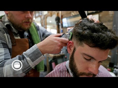 Great Side Part Skin Fade for Thick Hair Video