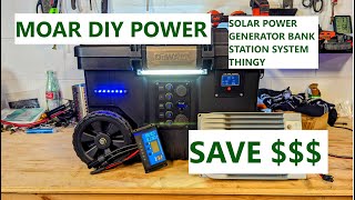 DIY SAVES $$$? 3000wh Solar Generator Battery Power Station Bank USB LED 12v Build on Tackle That!