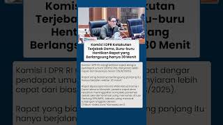 Ketakutan Terjebak Demo, Komisi I DPR Buru-buru Hentikan Rapat Lebih Awal Berlangsung hanya 30 Menit