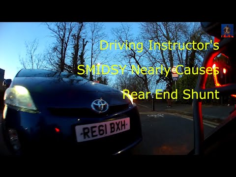 Driving Instructor Pulls Out and Nearly Causes a Rear End Shunt - SMIDSY