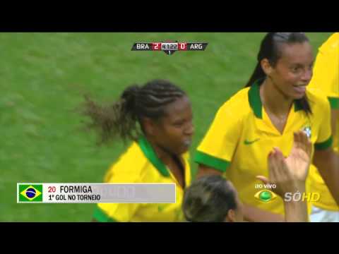 Brasil 4x0 Argentina -  Torneio Internacional de Futebol Feminino Brasília 10 12 2014