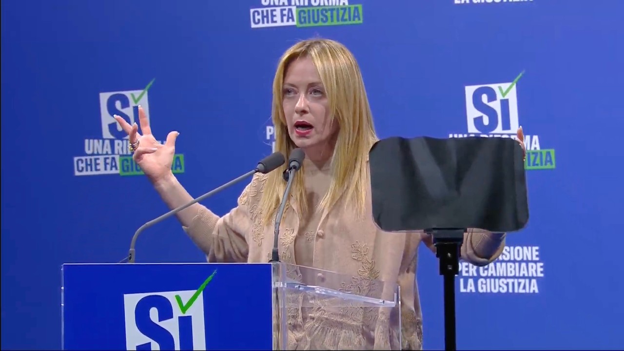 GIORGIA MELONI IN DIRETTA INTERVIENE ALL'EVENTO DI FRATELLI D'ITALIA "UNA RIFORMA CHE FA GIUSTIZIA"