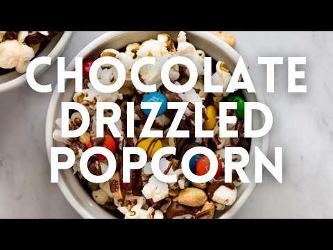 Chocolate Drizzled Popcorn