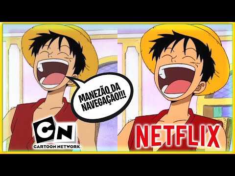 ONE PIECE DUBLADO COMPARAÇÃO NETFLIX VS CARTOON NETWORK | One Piece Dublagem Antiga VS Nova