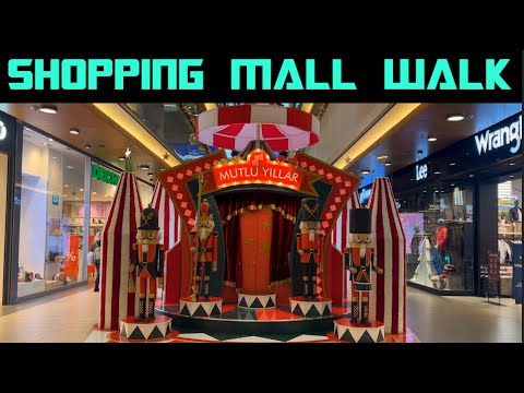 Walk in Terracity Shopping Mall in Antalya, Turkey Before Christmas   December 2022