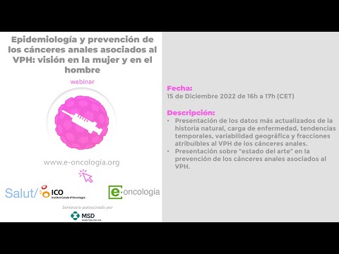 Seminario 8: Epidemiología y prevención de los cánceres anales asociados al VPH