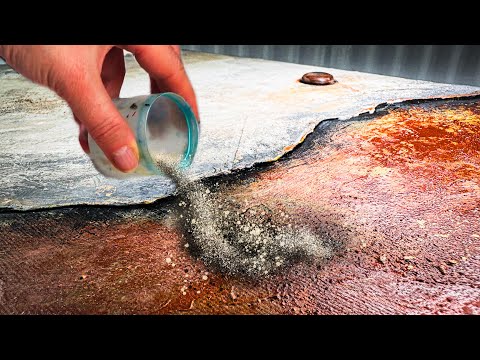 TRANSFORM Cardboard + Sand into a REVOLUTIONARY Texture Art Technique! Rust + Concrete Effect