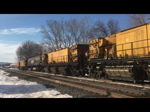 Loram Rail Grinding Train Returns @ Westfield 2 18 17