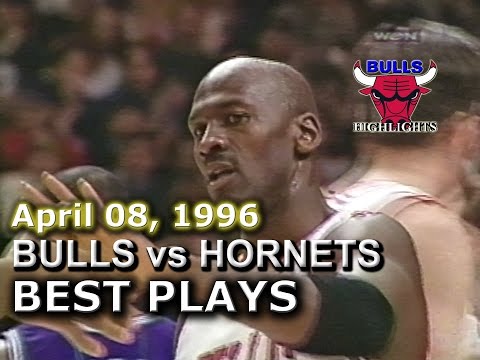 April 08 1996 Bulls vs Hornets highlights