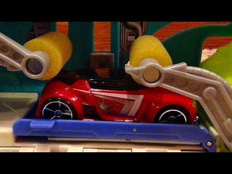 Hot Wheels Turbo Wash Playset - Unboxing and Demonstration Video