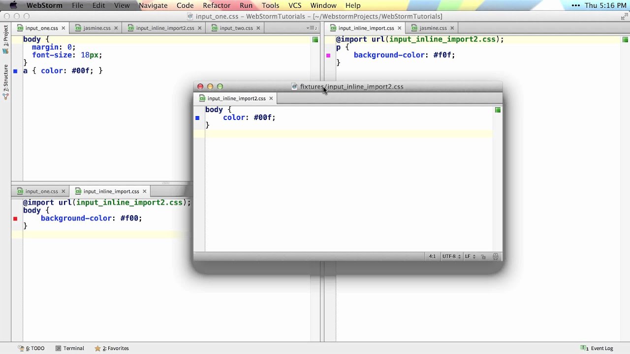 Managing Editor Tabs - WebStorm Video Tutorial
