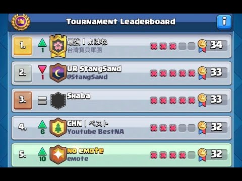 Top 5 in the Global Tournament with 3.0 Xbow -- Clash Royale