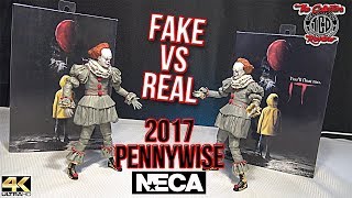 IT Fake Vs Real Pennywise 2017 Neca Action Figure Review