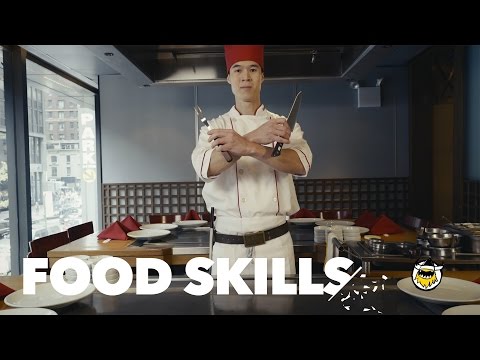 All of the Benihana Teppanyaki Tricks | Food Skills