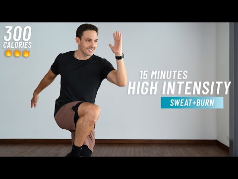 15 MIN INTENSE HIIT WORKOUT - Full body Cardio, No Equipment, No Repeat