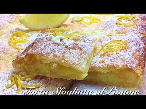 TORTA SFOGLIATA CON CREMA AL LIMONE ricetta facile e Veloce TUTTI A TAVOLA