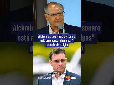 Alckmin diz que Flávio Bolsonaro está arrumando ‘desculpas’ para não abrir sigilo