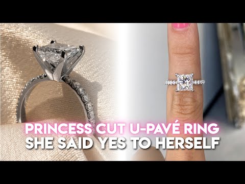 How She Rewarded Herself with a Non-Engagement Ring | 2ct Princess Cut Pave Diamond Ring