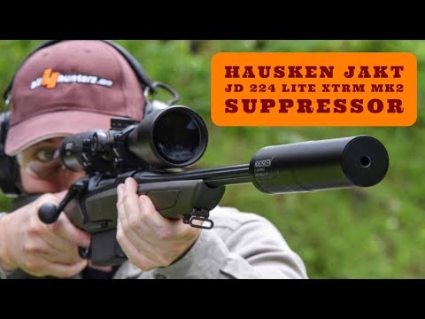 Hausken Jakt JD 224 Lite Xtrm Mk2 suppressor on the shooting range