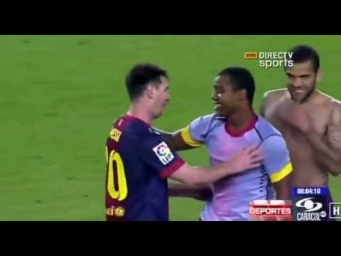 Messi saluda a Dorlan Pabon