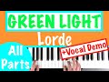 How to play GREEN LIGHT - Lorde Piano Chords Tutorial